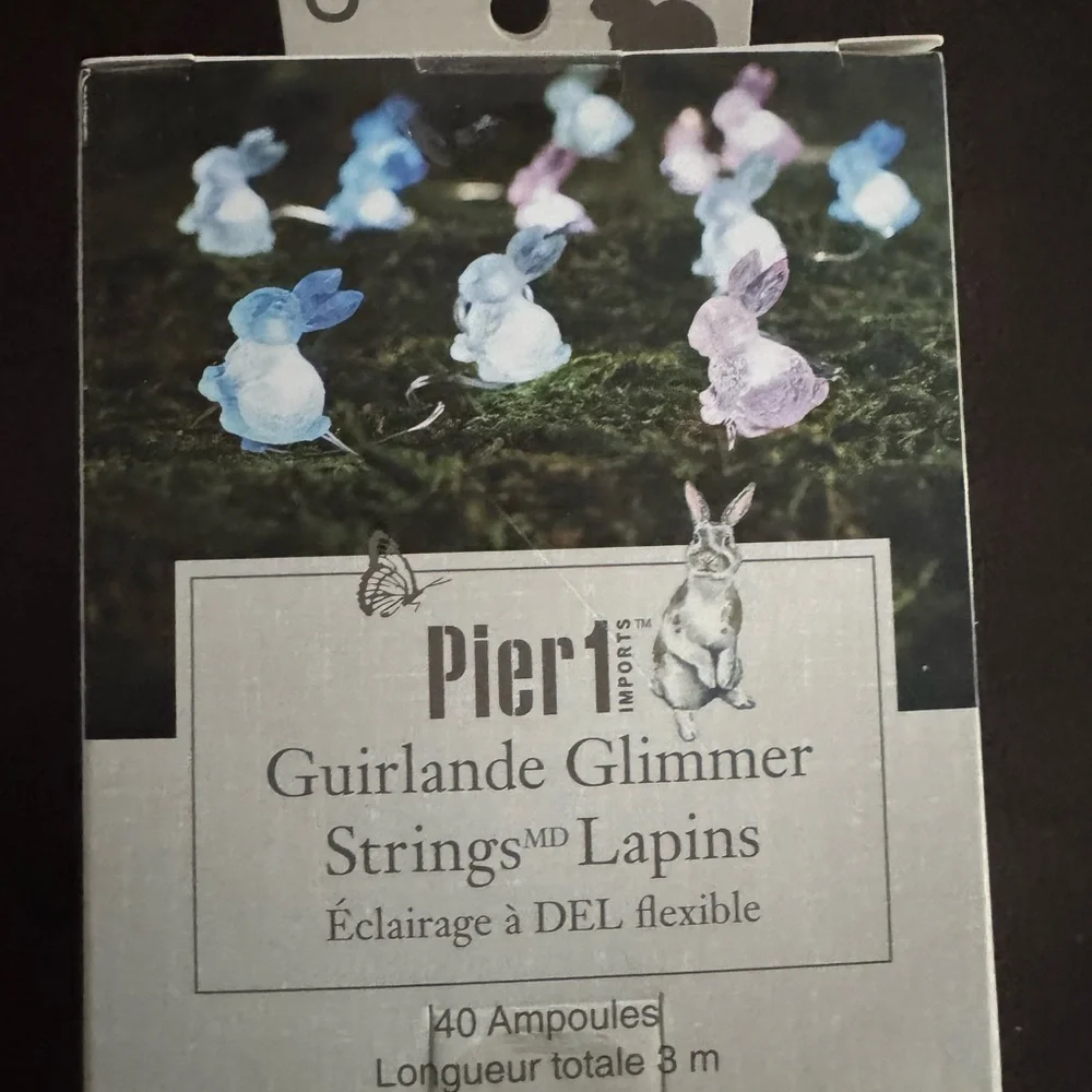 Pier 1 Multicolor Bunny LED String Lights